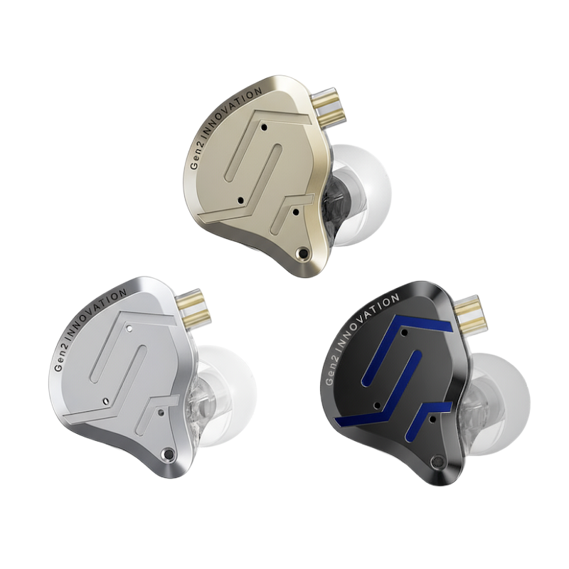 Picture of KZ | ZSN Pro 2 | Hybrid 1BA+1DD Wired In-Ear Monitor (IEM) with Mic | 10mm Dynamic + 30095 BA | Detachable 0.75mm 2-Pin, 3.5mm | Silver-Plated Cable | 26Ω, 108dB, 20–40kHz | Zinc-Alloy Faceplate & Resin Shell.