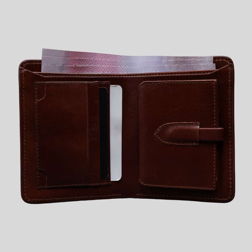 Picture of ZAYS Premium Handcrafted Oil Pull Up Leather Slim Bifold Wallet for Men & Women | Genuine Eco-Tanned Cowhide | Compact Short Wallet with 5 Card Slots, ID Slot & 2 Cash Chambers | Durable Stylish Everyday Leather Wallet Bangladesh