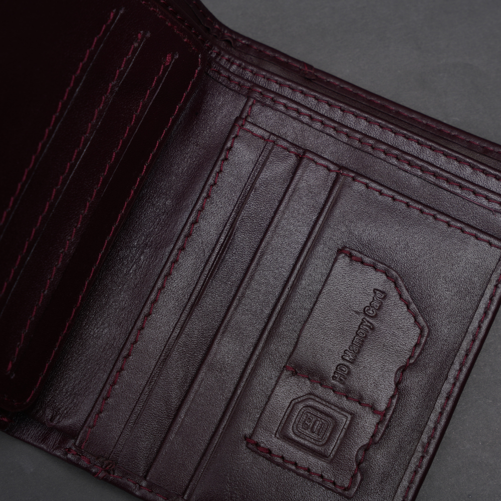 Picture of ZAYS Premium Handcrafted Genuine Leather Slim Bifold Wallet for Men & Women – Eco-Tanned Full Grain Leather, Compact 3.7”×4.7”×0.7”, Stylish Durable Everyday Wallet with Card, Cash, SIM & Memory Slots – Best Gift in Bangladesh