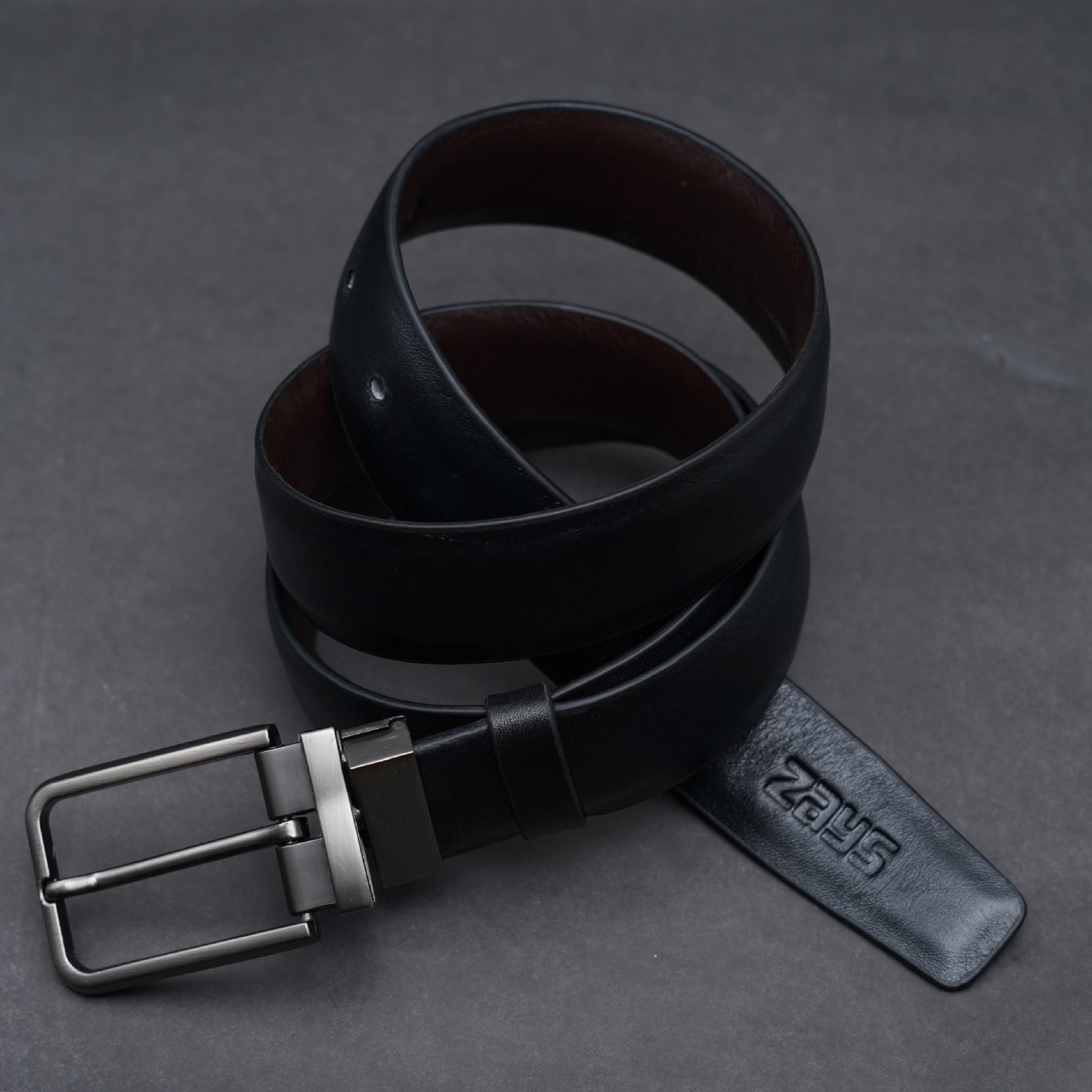 Picture of ZAYS Reversible Men’s Leather Belt – Premium Full-Grain Cowhide, Handcrafted in Bangladesh, Adjustable Waist, Rust-Free Buckle, Ideal for Office Wear, Jeans, Traditional Attire, Business Travel, Events & Everyday Use, Comes with Elegant Presentation Box