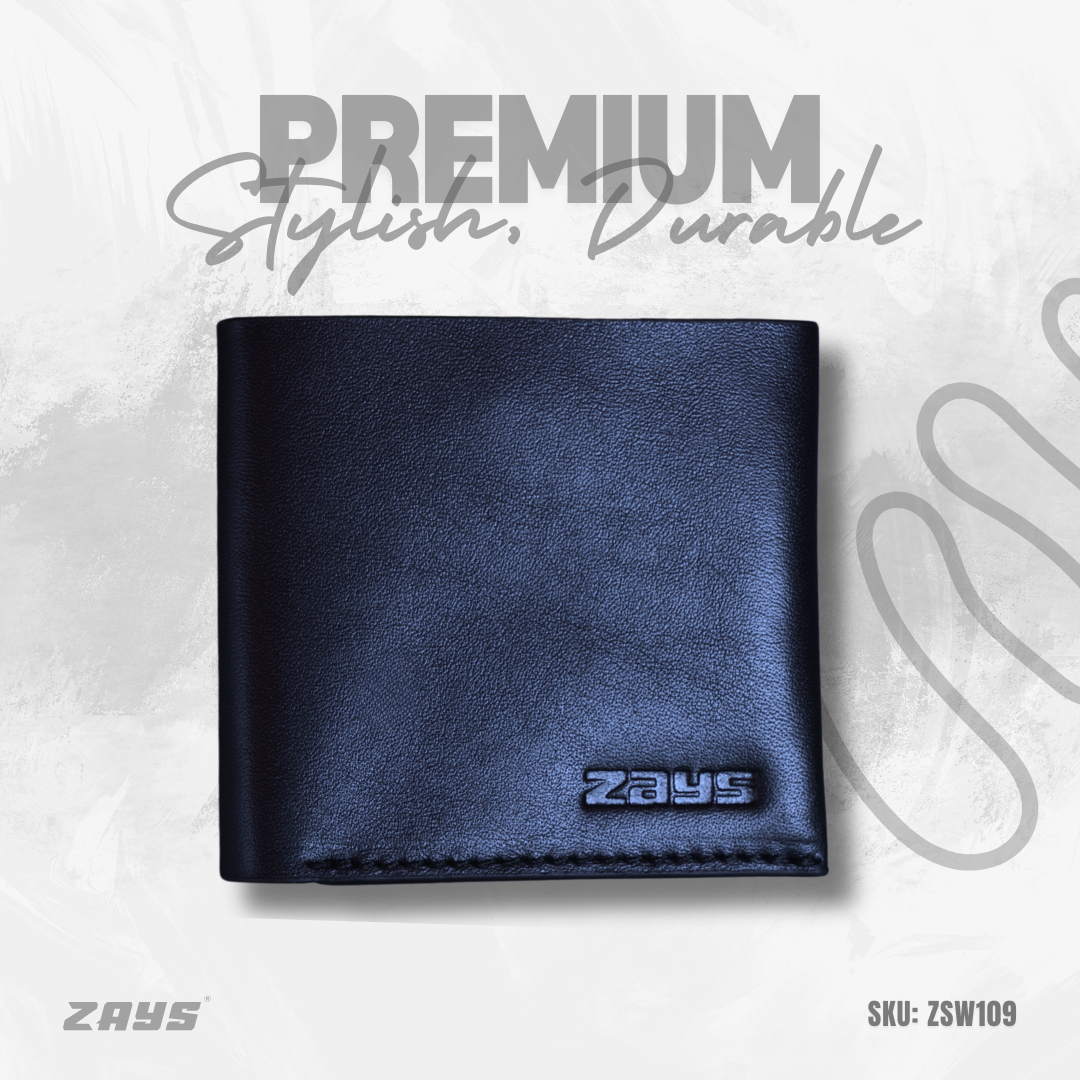 Picture of ZAYS Slim Bifold Leather Wallet for Uniesx – Top Grain Genuine Leather, Snap Button Closure, Holds Cash & Cards – Compact, Lightweight, Gift-Ready – Made in Bangladesh