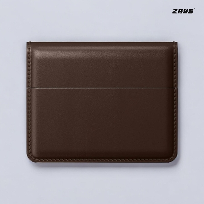 Picture of Zays Premium Leather Super Slim Card Holder Mini Wallet Handcrafted Durable Stylish Compact Wallet for Men And Women | Credit And Debit Card Holder Slim Wallet for Travel And Everyday Use (Brown)