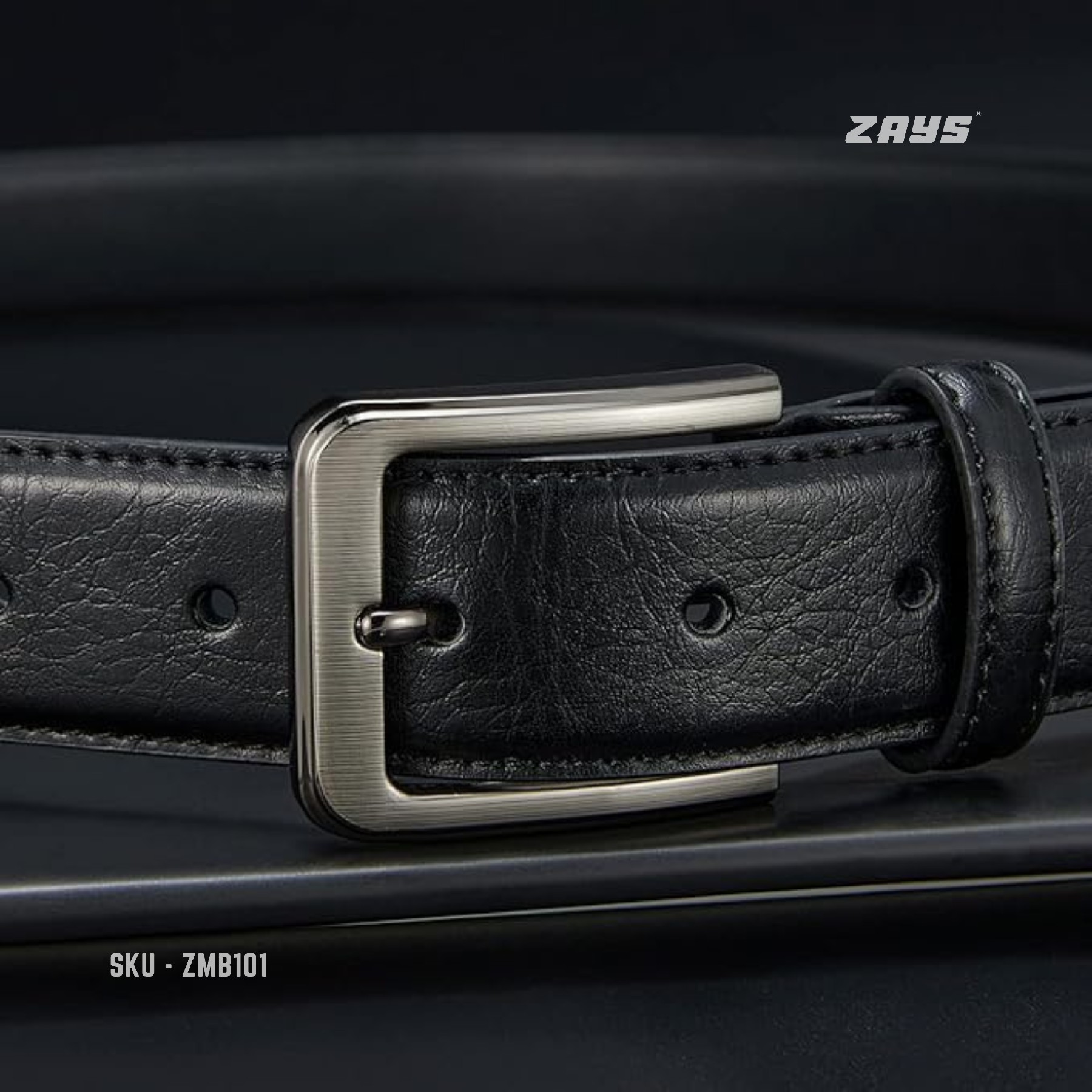 Picture of Zays Oversized Genuine Leather Belt for Men | Handcrafted 100% Full-Grain Leather | Durable & Adjustable Plus Size Belt (50"-70") | Classic Metal Buckle | Stylish Leather Belt for Jeans, Formal & Casual Wear | Perfect for Larger Waist Sizes 40" and Above
