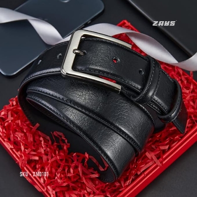 Picture of Zays Men’s Belt – Full Grain Handmade Premium Leather, Reinforced Stitching, Moisture-Resistant, Rust-Proof & Nickel Free Buckle, Long-Term Use, Ideal for Jeans, Blazer, Workwear, Travel & Events, Premium Quality Build with Stylish Box for Gift