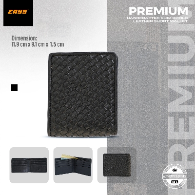 Picture of Zays Handcrafted Real Pati Degine Premium Leather Bifold Wallet for Men And Women | Super Slim Durable Stylish Short Wallet | Best Quality in Bangladesh