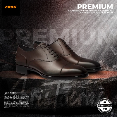 Picture of Zays Handcrafted Premium Formal Leather Shoes for Men – High Quality, Comfortable, Durable Office & Business Footwear | Oxford Styles | New 2024 Collection for Everyday Use