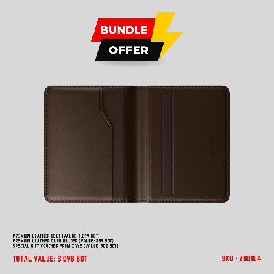 Picture of ZAYS Special Bundle: Premium Leather Belt, Card Holder Mini Wallet & Exclusive Gift Voucher | Limited Time Deal & Stock | Huge Savings on Quality Leather Accessories