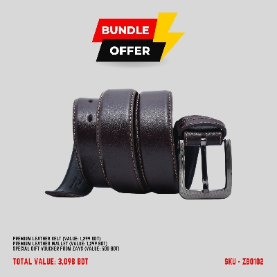 Picture of ZAYS Special Bundle: Premium Leather Belt, Wallet | Limited Time Deal & Stock | Huge Savings on Quality Leather Accessories
