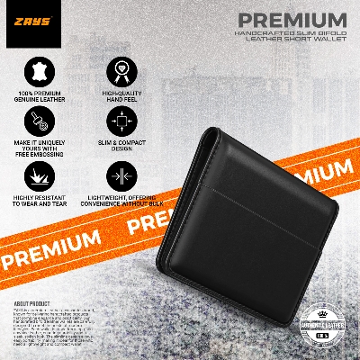 Picture of Zays Premium Leather Super Slim Card Holder Mini Wallet Handcrafted Durable Stylish Compact Wallet for Men And Women | Credit And Debit Card Holder Slim Wallet for Travel And Everyday Use (Black)
