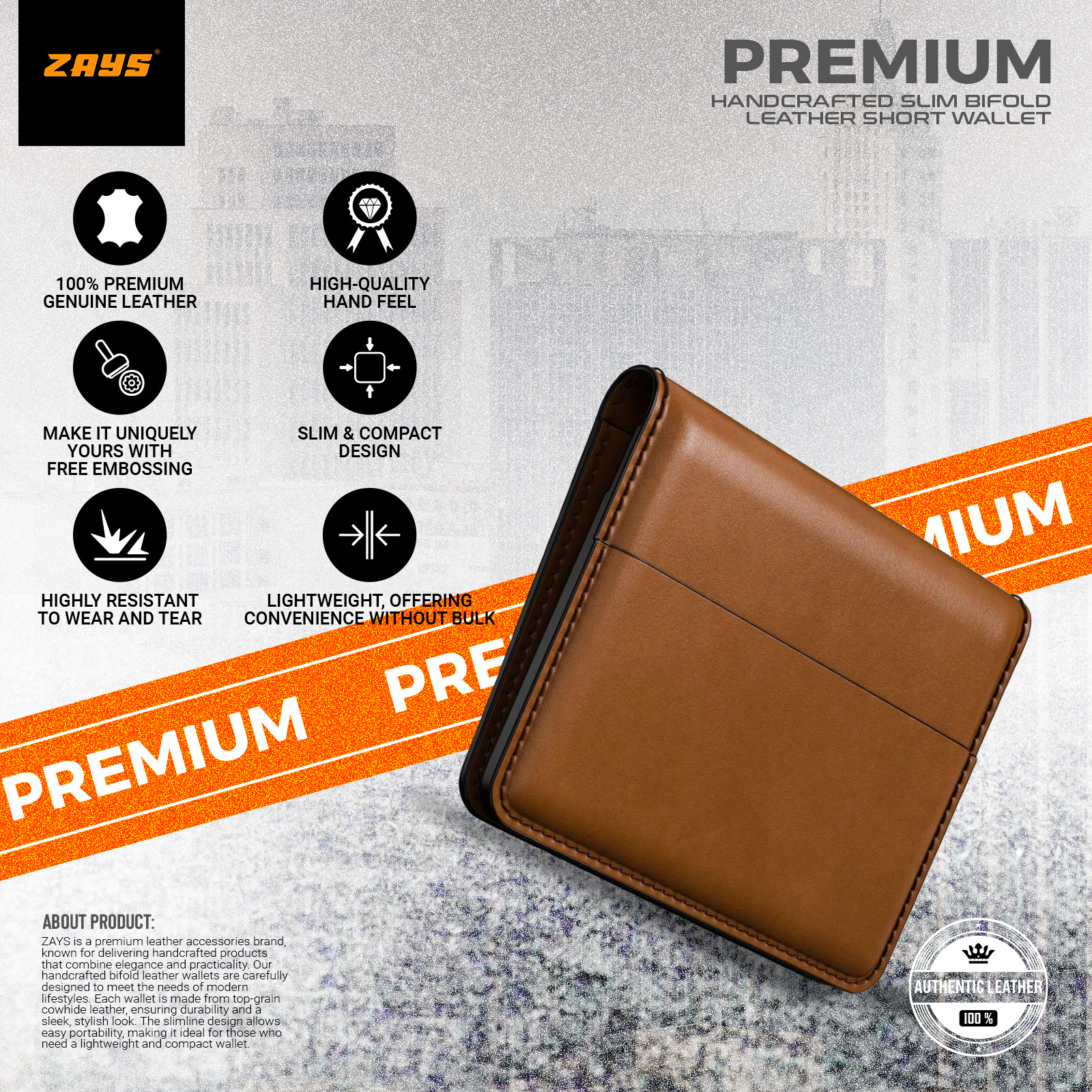 Picture of Zays Premium Leather Super Slim Card Holder Mini Wallet Handcrafted Durable Stylish Compact Wallet for Men And Women | Credit And Debit Card Holder Slim Wallet for Travel And Everyday Use (Brown)