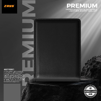 Picture of Zays Handcrafted Premium Leather Bifold Wallet – Slim, Durable & Stylish Short Wallet for Men & Women – Top-Grain Leather, Compact & Lightweight