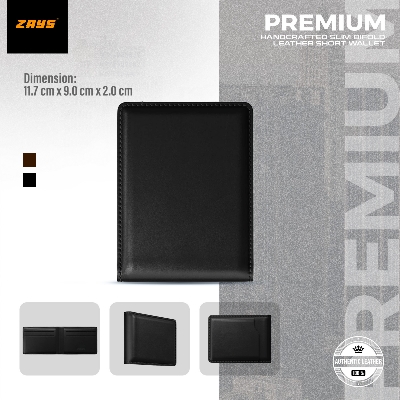 Picture of Zays Handcrafted Premium Leather Bifold Wallet – Slim, Durable & Stylish Short Wallet for Men & Women – Top-Grain Leather, Compact & Lightweight