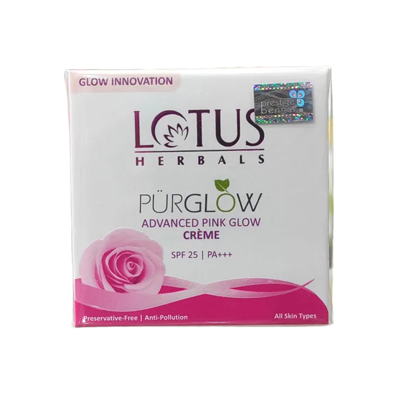 Picture of Lotus Herbals WhiteGlow Pur Glow Advanced Pink Glow Brightening Cream SPF 25 PA+++ - 35g (India)