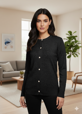 Picture of PBD Fabrics Front Button Closer Cardigan Sweater for Woman.