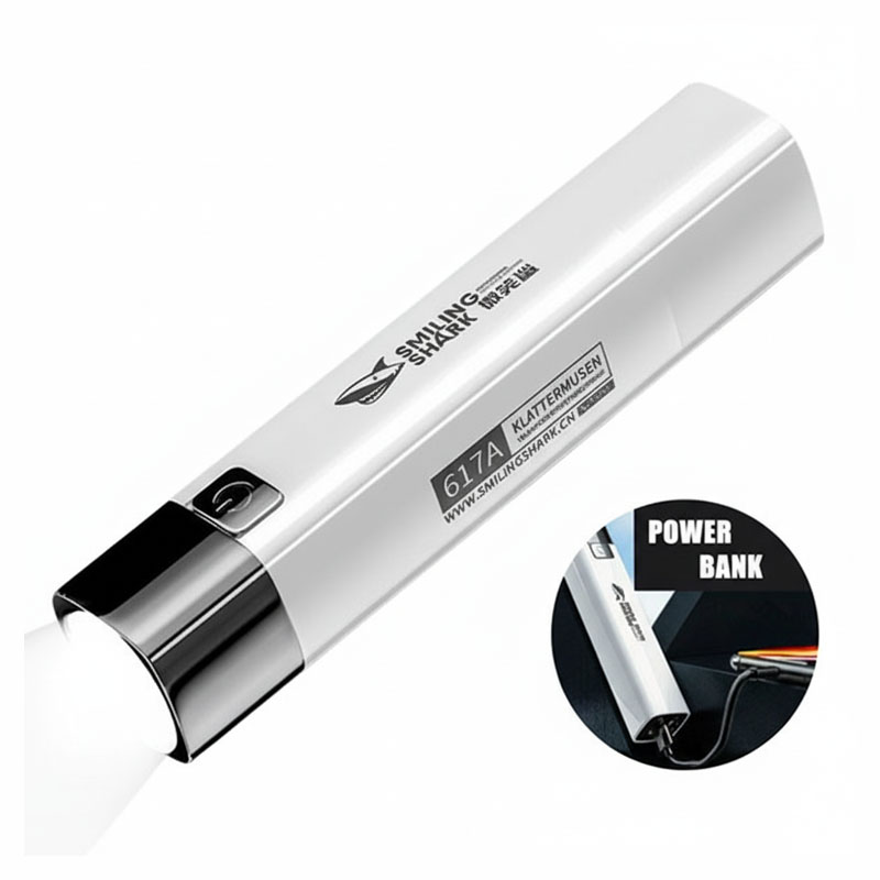 Picture of USB Rechargeable Flashlight With Power Bank - Rechargeable Torch, LED Flashlight, LED Torch light, smiling shark