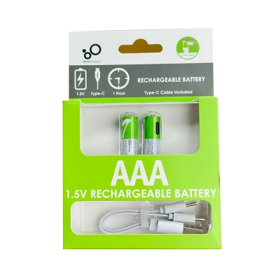 Picture of AAA Rechargeable Battery, SmarToools RB20 AAA 1.5V 750 mWh Rechargeable Battery - 2 Pcs Set