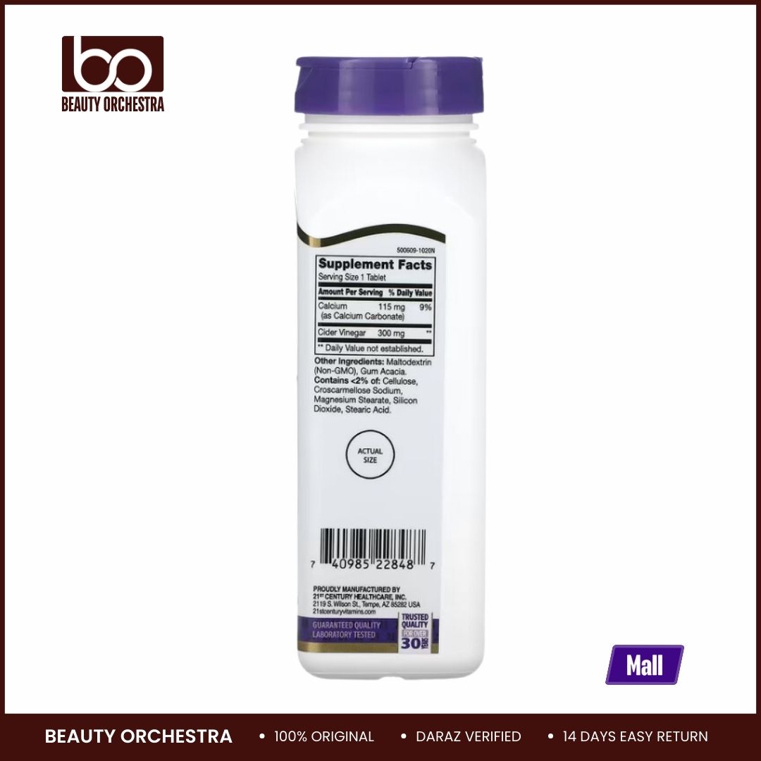 Picture of 21st Century Apple Cider Vinegar 300 mg 250 Tablets