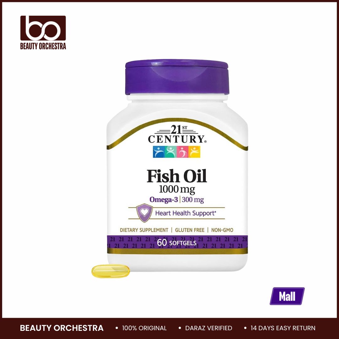 Picture of 21st Century Fish Oil 1000 Mg 60 Softgels