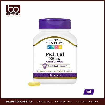 Picture of 21st Century Fish Oil 1000 Mg 60 Softgels