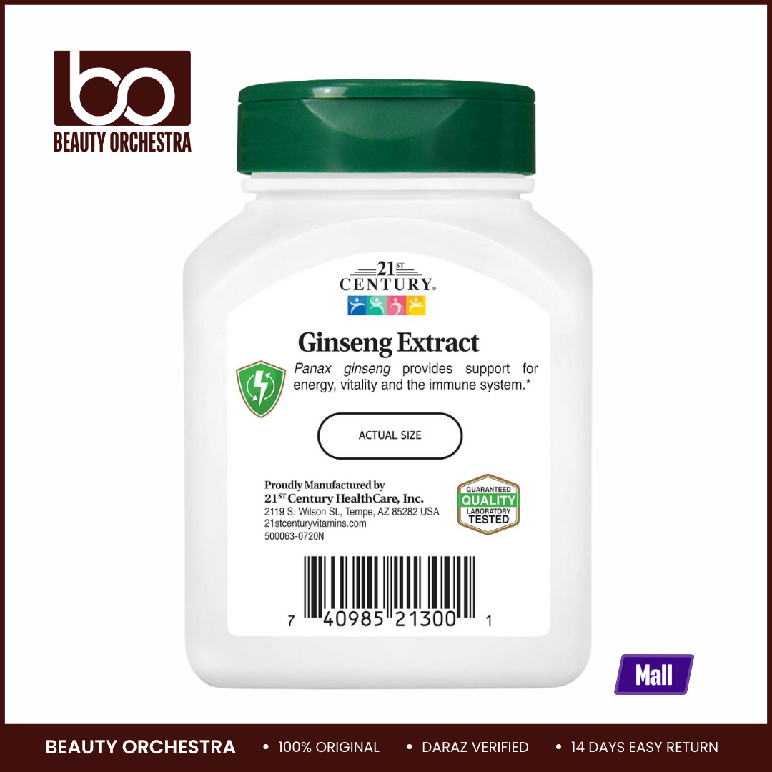 Picture of 21st Century Ginseng Extract - 60 Veg Capsules