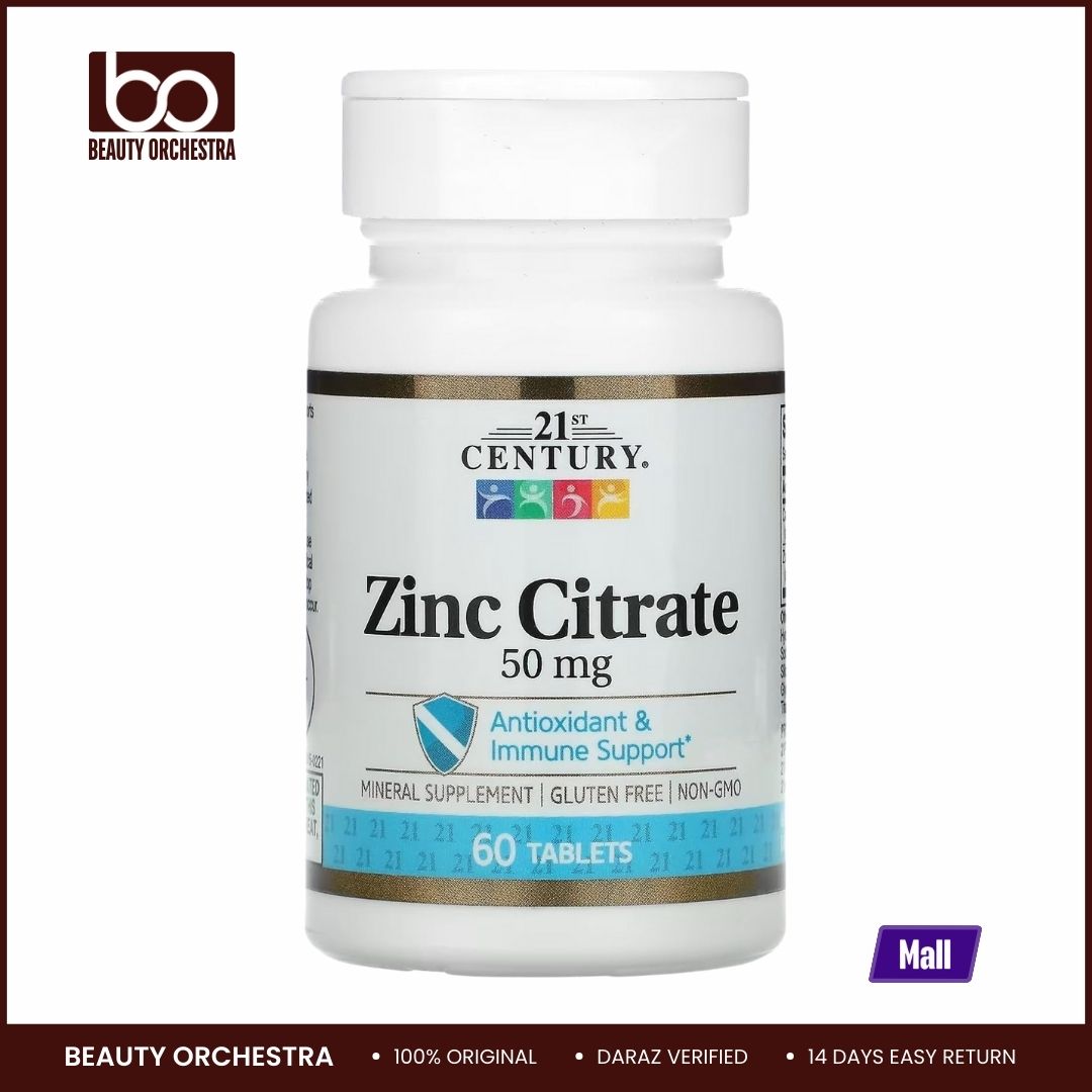 Picture of 21st Century Zinc Citrate Tablets 50mg 60 Count