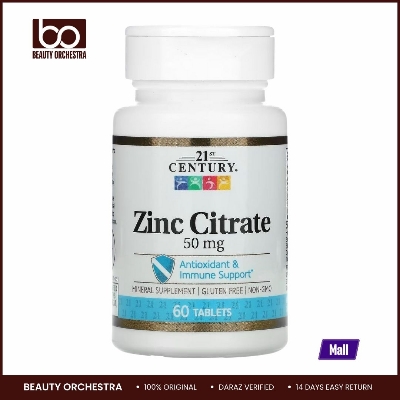 Picture of 21st Century Zinc Citrate Tablets 50mg 60 Count