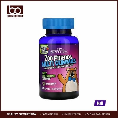 Picture of 21st Century Zoo Friends Multi Fruit 60 Gummies