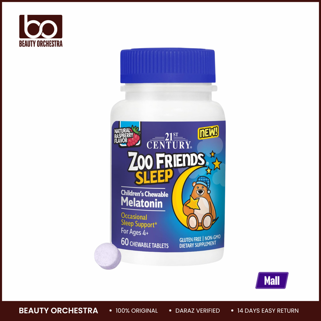 Picture of 21st Century Zoo Friends Sleep Chewable Melatonin Raspberry Flavor 60 Count