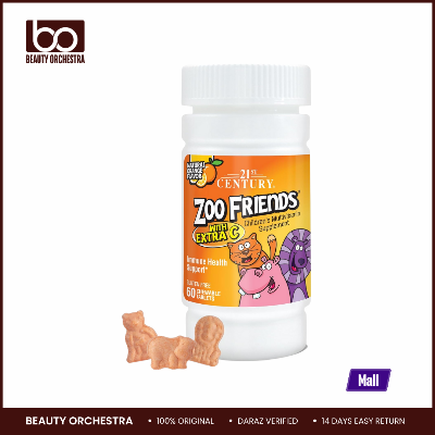 Picture of 21st Century Zoo Friends with Extra C 60 Chewable Tablets