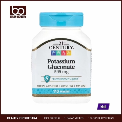 Picture of 21st Century, Potassium Gluconate, 595 mg, 110 Tablets