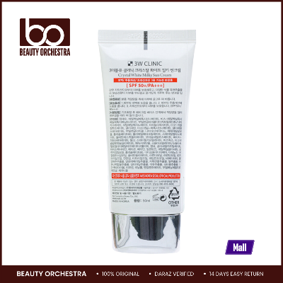 Picture of 3W Clinic Crystal White Milky Sun Cream SPF 50+ PA+++ - 50g