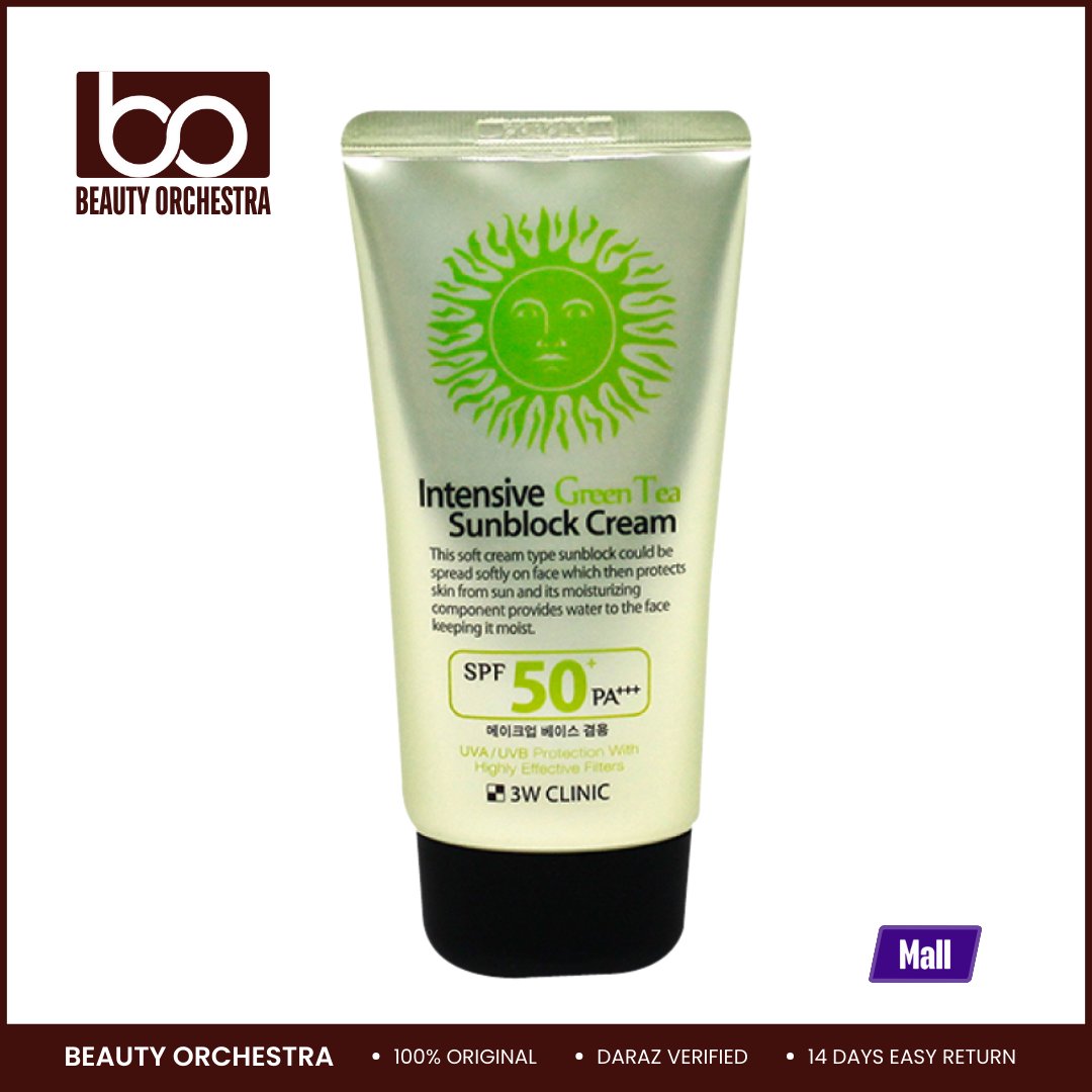 Picture of 3W Clinic Intensive Green Tea Sunblock Cream SPF 50+ PA+++ - 70ml