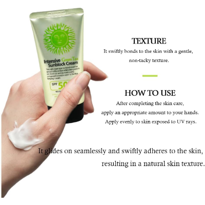 Picture of 3W Clinic Intensive Green Tea Sunblock Cream SPF 50+ PA+++ - 70ml