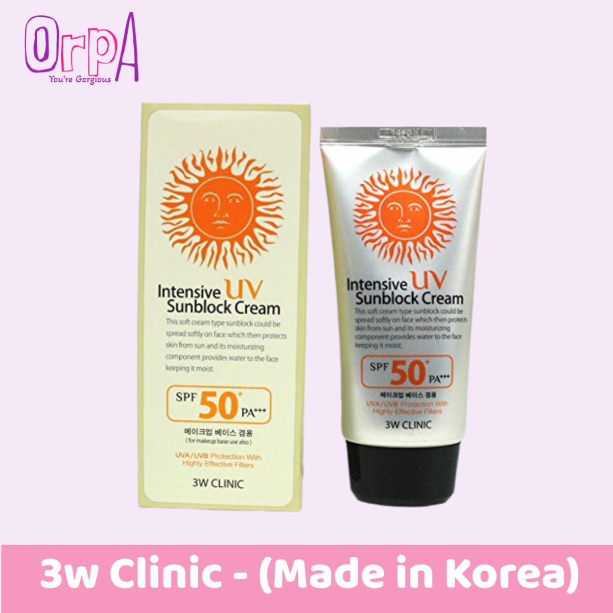 Picture of 3W Clinic Intensive UV Sunblock Cream-SPF50+ PA+++70ml