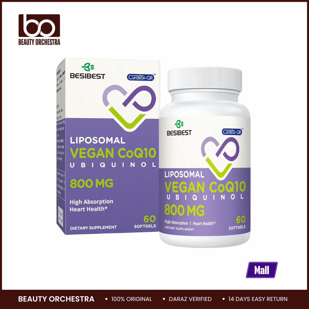 Picture of Besibest Liposomal Ubiquinol CoQ10 800 MG Softgel, High Absorption CoQ10 Ubiquinol Supplement Active Coenzyme Q10 800mg 60 Vegan Softgels