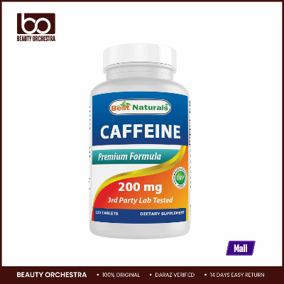 Picture of Best Naturals Caffeine Pills 200mg Proven No Crash or Jitters - 120 Tablets