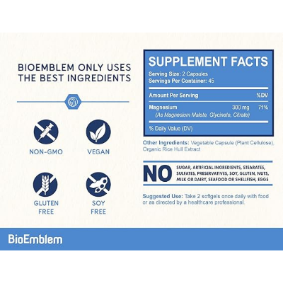 Picture of BioEmblem Triple Magnesium Complex - 90 Capsules