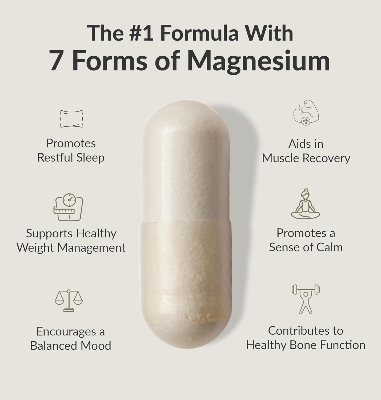 Picture of BIOptimizers Magnesium Breakthrough Supplement 4.0-7 Forms of Mg Glycinate Malate Citrate - 30 Capsules