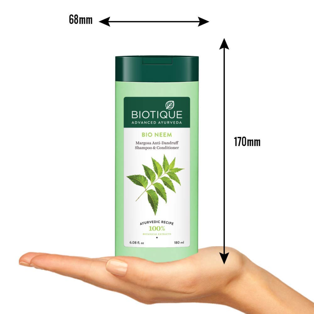 Picture of Biotique Bio Neem Anti Dandruff Shampoo & Conditioner - 180ml