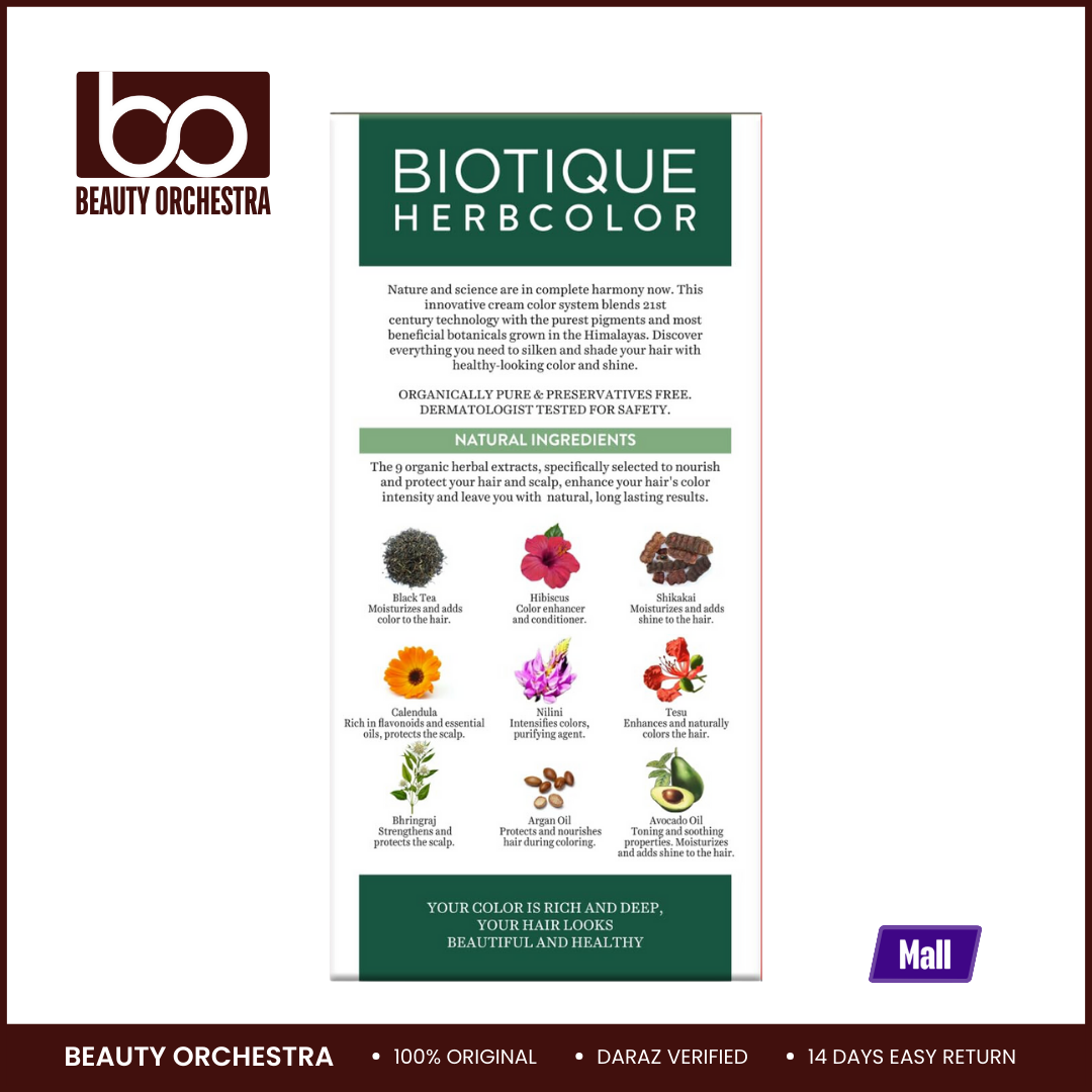 Picture of Biotique Herbcolor 3N Darkest Brown - (50G +110ML)