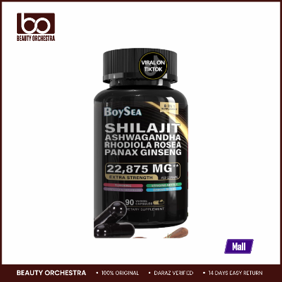 Picture of Boysea Shilajit Ashwagandha Rhodiola Rosea panax ginseng 22,875 mg 90 capsules