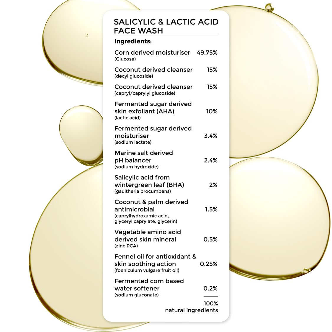 Picture of Brillare Salicylic & Lactic Acid Face Wash Useful for Clear Acne Prone Skin 100% Natural with Salicylic Acid