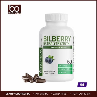 Picture of Bronson Bilberry Extra Strength Vaccinium Myrtillus, Promotes Eye Health and Supports Healthy Vision - Non-GMO, 60 Vegetarian Capsules