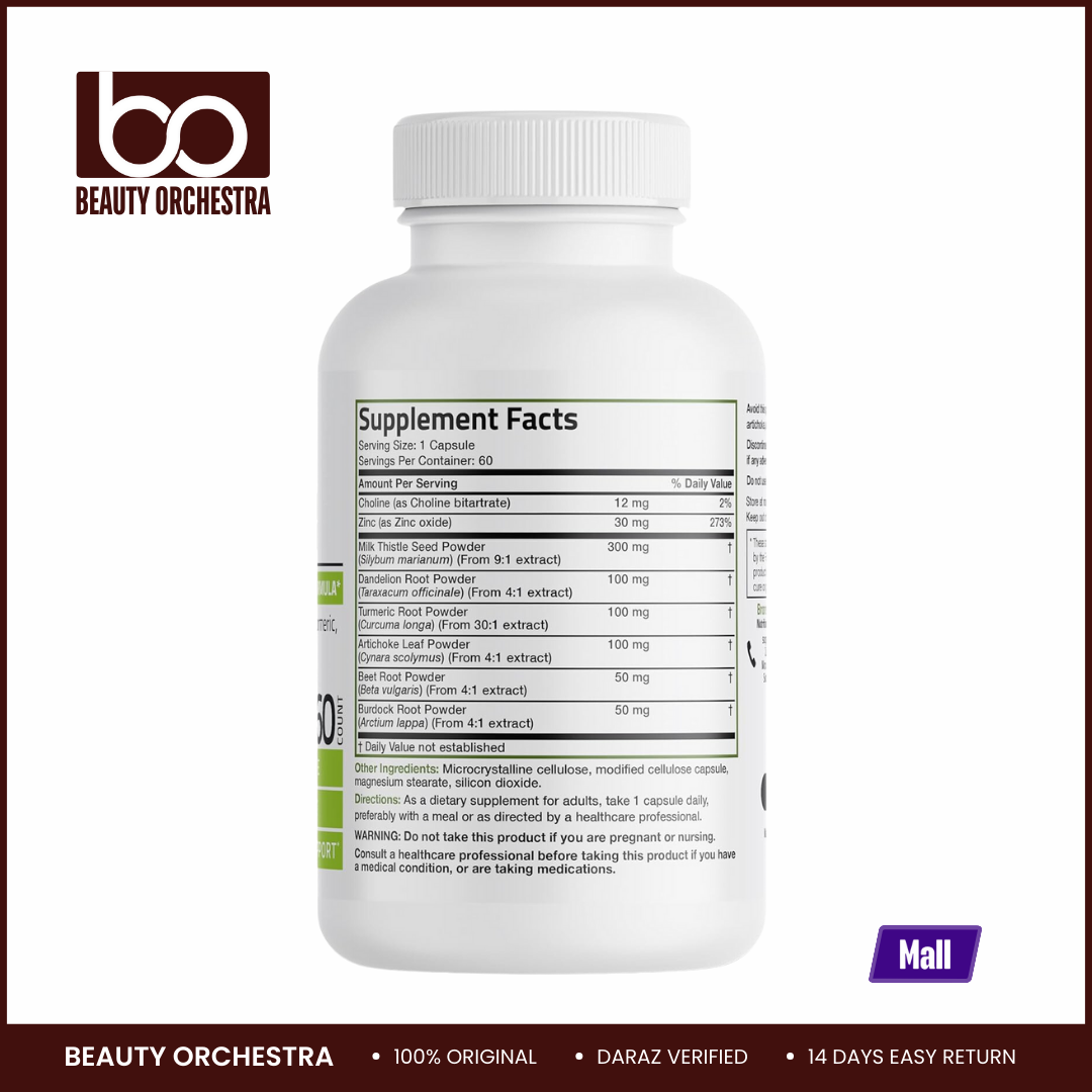 Picture of Bronson Liver Detox Advanced Detox & Cleansing Formula - 60 Veg Capsules