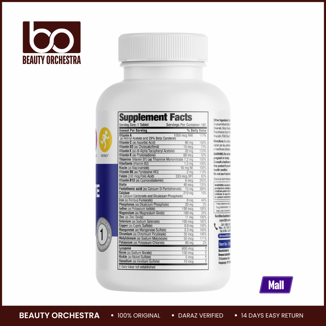 Picture of Bronson ONE Daily Men’s Complete Multivitamin - 180 Tablets