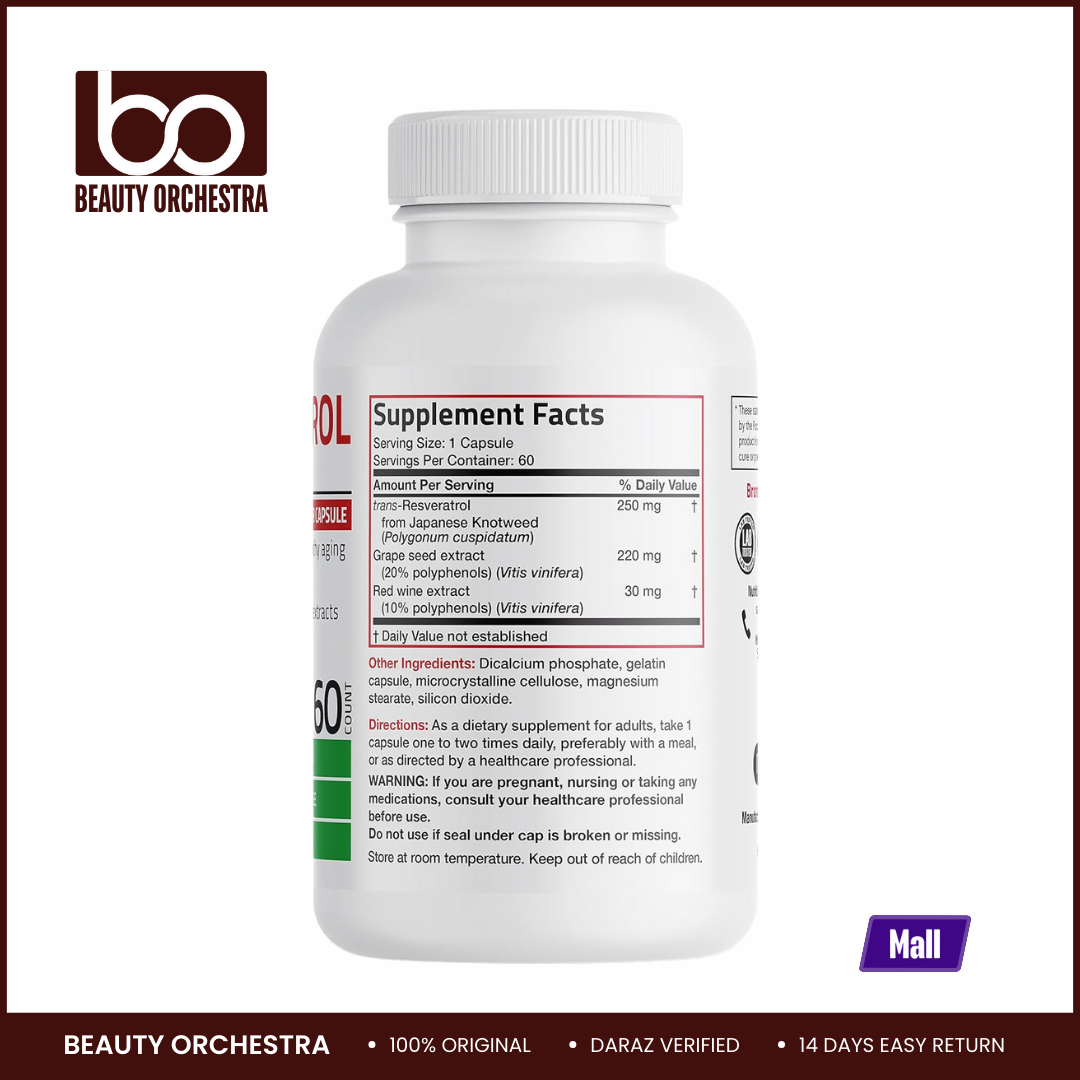 Picture of Bronson Resveratrol Complex 500mg - 60 Capsules