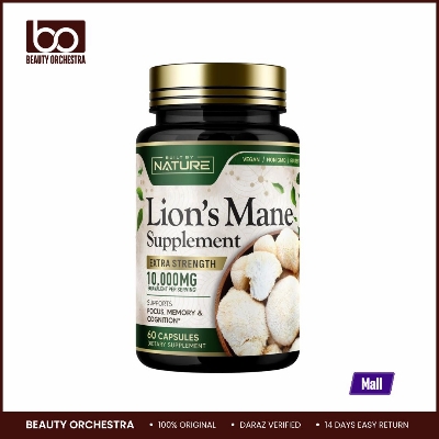 Picture of Built by Nature Lions Mane 10,000mg Extra Strength - 60 Capsules