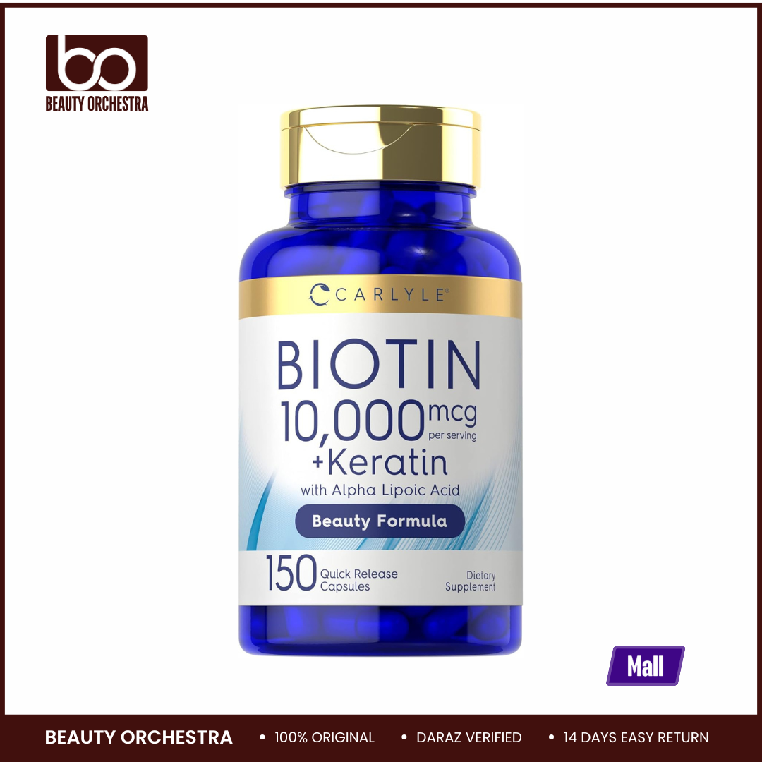 Picture of Carlyle Biotin 10000mcg Beauty Formula with Keratin 150 Capsules