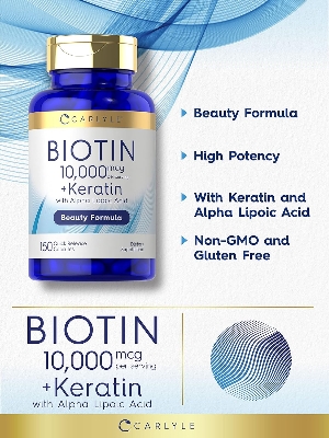 Picture of Carlyle Biotin 10000mcg Beauty Formula with Keratin 150 Capsules