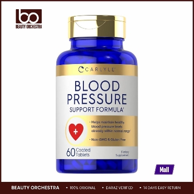 Picture of Carlyle Blood Pressure Supplements | 60 Coated Tablets | Blood Pressure Support Formula | Vegetarian, Non-GMO, Gluten Free